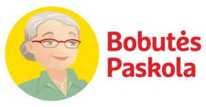 Bobutes paskola logotipas raudonas